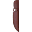 Marbles Horn Damascus Knife, 9in Overall, 4.5in Damascus Steel Blade, Jigged Horn Handle, Brown Leather Sheath, MR460 / EG-741