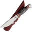 Marbles Horn Knife, 9in Overall, 4.5in Satin SS Blade, Jigged Horn Handle, Brown Leather Sheath, MR461 / EG-742