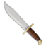 Marbles Marbles Stacked Leather Bowie Fixed Blade 10.50" Satin, Brown, Stainless Steel, adult, BHQ-92439
