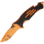 Marbles Painters Folding Knife, 3.25in Orange Finish SS Drop Point, G10 Handle, Pocket Clip, Orange And Black Handle, Integrated Bottle Opener And Pry Tip, BF210182 / MR404