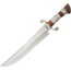 Marbles Stag Bowie Fixed Blade Knife, 15in, 440A Steel, Bowie, Red and Black, Stag Handle MR530