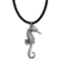 Marine Sports Seahorse Pewter Pendant with 18in Black Braided Cord, 2221-10