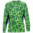 Marmot Kestrel Long Sleeve Crew - Boy's-Medium-Vibrant Green Shred