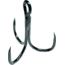 Maruto TREBLE 1/0-6 Grabber Hook, Semi Razor Point, 10X Treble, Black Nickel, Size 1/0, 6 Per Pack, Treble 1/0-6