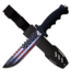Master USA Bowie Fixed Blade Knife, 7.5 in, 3Cr13 Stainless Steel Stainless Steel, Black, MU-20-04A