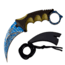Master USA Hawkbill Fixed Blade Knife, 4 in, 3Cr13 Stainless Steel Stainless Steel, Black/Blue, MU-1142BGN