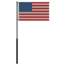 Mate Series Flag Pole - 72in w/USA Flag, FP72USA