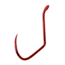 Matzuo Octopus Sickle Hook #1, Red Chrome, 25 per Pack, 141062-1