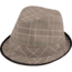 Mega Cap Fedora Hat Plaid Brown Osf 8924-BRN