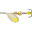 Mepps Aglia-e In-Line Spinner, 1/12 oz, Treble Hook w/Egg Silver-Hot Chartreuse, BE0 SHC