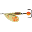 Mepps Aglia-e In-Line Spinner, 2 1/2in, 1/4 oz, Treble Hook w/Egg, Gold Hot Orange, BE3 GHO