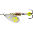 Mepps Aglia-e In-Line Spinner, 2 1/2in, 1/4 oz, Treble Hook w/Egg, Silver-Hot Chartreuse, BE3 SHC