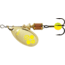 Mepps Aglia-e In-Line Spinner, 2 1/4in, 1/6 oz, Treble Hook w/Egg, Gold Hot Chartreuse, BE2 GHC