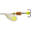 Mepps Aglia-e In-Line Spinner, 2in, 1/8 oz, Treble Hook w/Egg, Silver-Hot Chartreuse, BE1 SHC