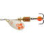 Mepps Aglia-e In-Line Spinner, 2in, 1/8 oz, Treble Hook w/Egg, Silver-Hot Orange, BE1 SHO