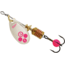 Mepps Aglia-e In-Line Spinner, 2in, 1/8 oz, Treble Hook w/Egg, Silver-Hot Pink, BE1 SHP