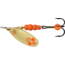 Mepps Aglia-e In-Line Spinner, 3 1/4in, 1/2 oz, Treble Hook w/Egg, Gold Hot Orange, BE5 GHO