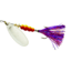 Mepps Aglia Flashabou In-Line Spinner 1/2 oz Silver-Purple/Pink, B5FT S-PPK