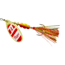 Mepps Aglia Flashabou In-Line Spinner 1/3 oz Red/White-Red/Gold, B4FT G/RW-RG