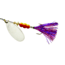 Mepps Aglia Flashabou In-Line Spinner 1/3 oz Silver-Purple/Pink, B4FT S-PPK
