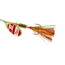 Mepps Aglia Flashabou In-Line Spinner 1/4 oz Red/White-Red/Gold, B3FT G/RW-RG