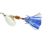 Mepps Aglia Flashabou In-Line Spinner 1/6 oz Silver-Blue/Silver, B2FT S-BLS