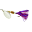 Mepps Aglia Flashabou In-Line Spinner 1/6 oz Silver-Purple/Pink, B2FT S-PPK