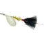 Mepps Aglia In-Line Spinner, 1/12 oz, Dressed Treble Hook, Silver Blade &amp; Black Tail, B0ST S-BK