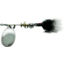 Mepps Aglia In-Line Spinner, 1/12 oz, Dressed Treble Hook, Silver Blade &amp; Gray Tail, B0ST S-G
