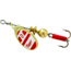 Mepps Aglia In-Line Spinner 1/12 oz, Plain Treble Hook Gold/Red/White Blade, B0 G/RW