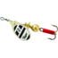 Mepps Aglia In-Line Spinner 1/12 oz, Plain Treble Hook Silver/Black/White Blade, B0 S/BW