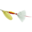 Mepps Aglia In-Line Spinner, 1/2 oz, Dressed Treble Hook, Gold Blade &amp; White Tail, B5ST G-W