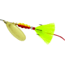 Mepps Aglia In-Line Spinner, 1/2 oz, Dressed Treble Hook, Gold Blade &amp; Yellow Tail, B5ST G-Y