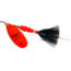 Mepps Aglia In-Line Spinner, 1/2 oz, Dressed Treble Hook, Hot Orange Blade &amp; Black Tail, B5ST HO-BK