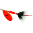 Mepps Aglia In-Line Spinner, 1/2 oz, Dressed Treble Hook, Hot Orange Blade &amp; Gray Tail, B5ST HO-G