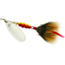 Mepps Aglia In-Line Spinner, 1/2 oz, Dressed Treble Hook, Silver Blade &amp; Brown Tail, B5ST S-BR
