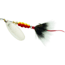 Mepps Aglia In-Line Spinner, 1/2 oz, Dressed Treble Hook, Silver Blade &amp; Gray Tail, B5ST S-G