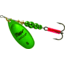 Mepps Aglia In-Line Spinner 1/2 oz, Plain Treble Hook, Green &amp; Platinum Blade, B5 GRP