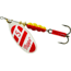 Mepps Aglia In-Line Spinner 1/2 oz, Plain Treble Hook Silver/Red/White Blade, B5 S/RW