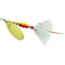 Mepps Aglia In-Line Spinner, 1/3 oz, Dressed Treble Hook, Gold Blade &amp; White Tail, B4ST G-W