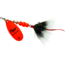 Mepps Aglia In-Line Spinner, 1/3 oz, Dressed Treble Hook, Hot Orange Blade &amp; Gray Tail, B4ST HO-G