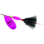 Mepps Aglia In-Line Spinner, 1/3 oz, Dressed Treble Hook, Hot Pink Blade &amp; Black Tail, B4ST HP-BK