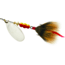 Mepps Aglia In-Line Spinner, 1/3 oz, Dressed Treble Hook, Silver Blade &amp; Brown Tail, B4ST S-BR