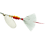 Mepps Aglia In-Line Spinner, 1/3 oz, Dressed Treble Hook, Silver Blade &amp; White Tail, B4ST S-W