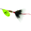 Mepps Aglia In-Line Spinner, 1/4 oz, Dressed Treble Hook, Hot Chartreuse Blade &amp; Gray Tail, B3ST HC-G