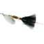 Mepps Aglia In-Line Spinner, 1/4 oz, Dressed Treble Hook, Silver Blade &amp; Black Tail, B3ST S-BK