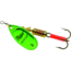 Mepps Aglia In-Line Spinner 1/4 oz, Plain Treble Hook, Green &amp; Platinum Blade, B3 GRP