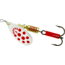 Mepps Aglia In-Line Spinner 1/4 oz, Plain Treble Hook, Silver &amp; Red Dot Blade, B3 SRD