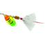 Mepps Aglia In-Line Spinner, 1/6 oz, Dressed Treble Hook, Hot Firetiger Blade &amp; White Tail, B2ST HFT-W