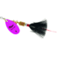 Mepps Aglia In-Line Spinner, 1/6 oz, Dressed Treble Hook, Hot Pink Blade &amp; Black Tail, B2ST HP-BK